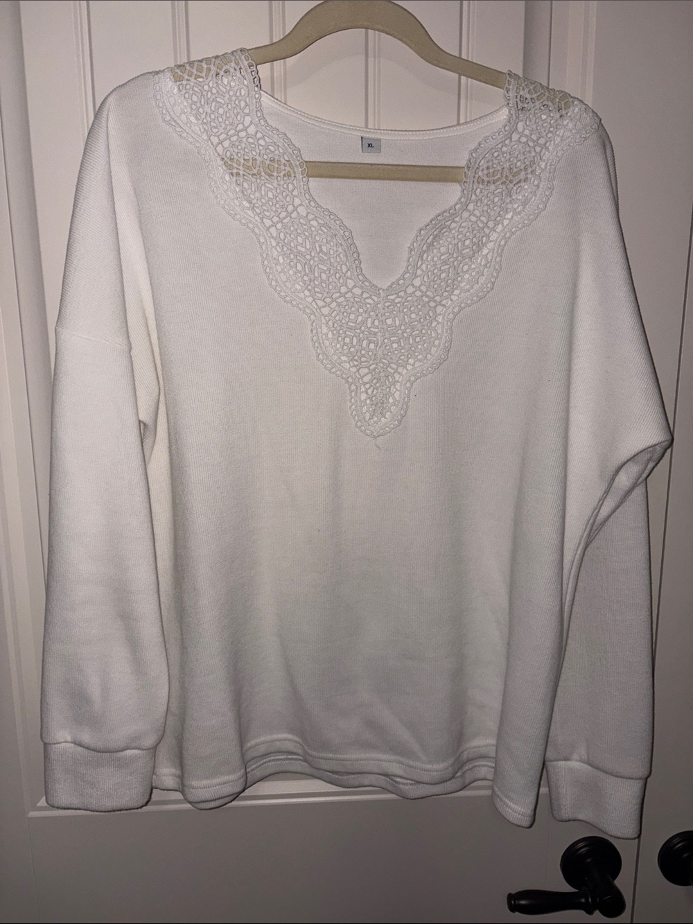 Super Soft Lace V-Neck Blouse